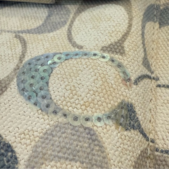 COACH Pewter/Silver & Multi Blues Crossbody Bag with Sequin Detailing - Picture 3 of 12